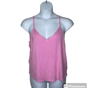 Stars Above Size L Top Pink Pajama Top Adjustable Straps Soft Lightweight